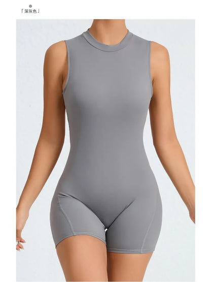 Women's High Elasticity Sports Jumpsuit Yoga Set Fitness Combination Lift Buttocks Bare Back Gym Sexy Romper for Active Women