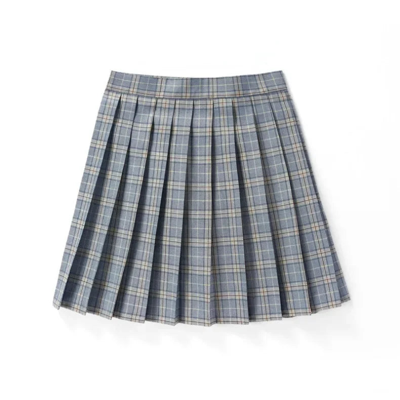 Summer Women High Waist Pleated Plaid Skirts Mini Tennis Skirt Harajuku JK Japanese School Uniform Short A-Line Mini Skirt Girl