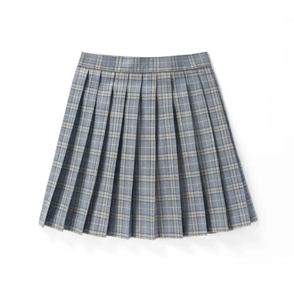Summer Women High Waist Pleated Plaid Skirts Mini Tennis Skirt Harajuku JK Japanese School Uniform Short A-Line Mini Skirt Girl