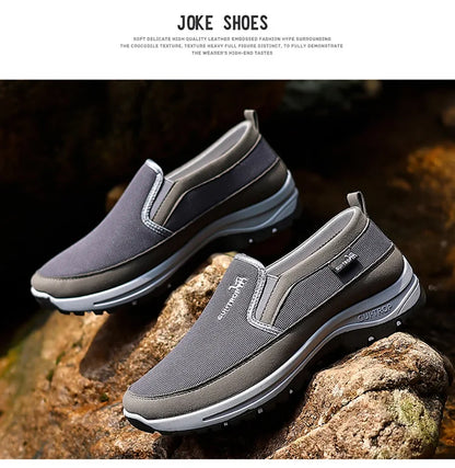 Loafers Men Sneakers Mesh Breathable Non-Slip Slip On Vulcanized Shoes Soft Sole Solid Color Comfortable Water Shoes