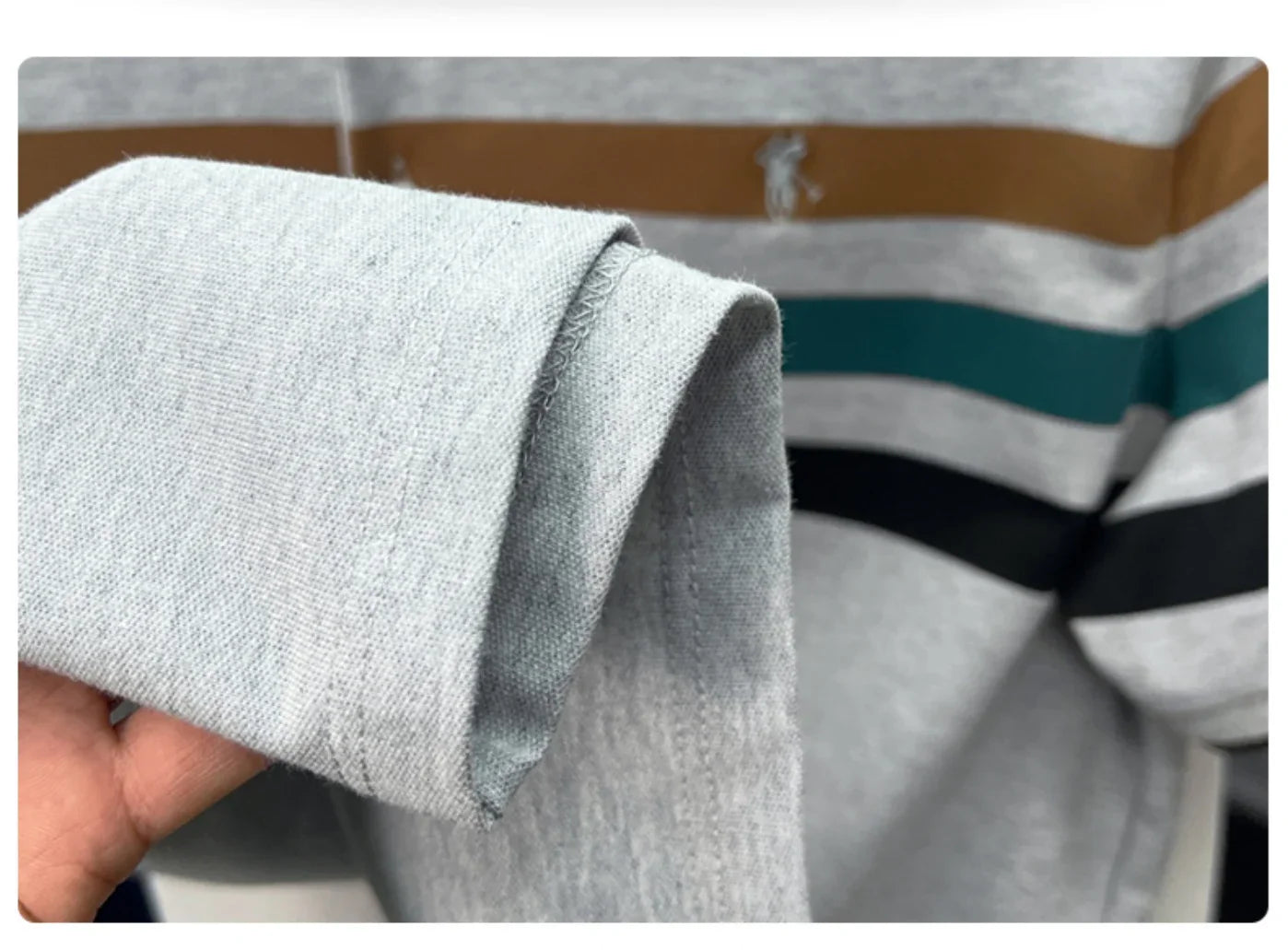 Boutique cotton short sleeve men's polo shirt 2025 summer fashion striped high-end flip collar top casual youth business T-shirt
