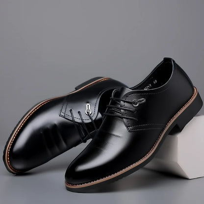 Mens Formal Business Oxford Shoes Classic Leather Dress Shoes for Wedding and Office