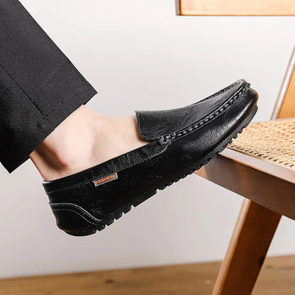 Men's Summer Breathable Summer Leather Shoes Casual Fashion Single Shoes