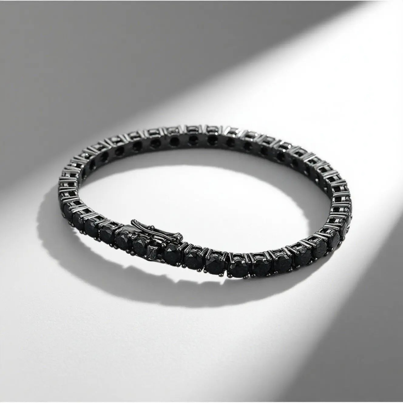 TY 3mm 4mm Black Moissanite Tennis Bracelet Full Diamond 925 Sterling Silver Plated 18k Hiphop Bracelets for Women Man