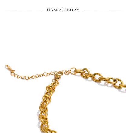 Trendy Starfish Moon Sun Shaped Pendant Charm Necklace Statement Stainless Steel Golden Chain Fashion Jewelry PVD Plated