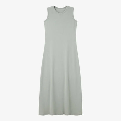 summer ribbing closed-fit wrap tops + Aline dress high Stretch matching sets