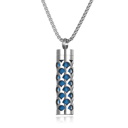 Long Strip Stainless Steel Aromatherapy Necklace Perfume Diffuser Essential Oil Diffuser Pendant Necklace Jewelry Accessories