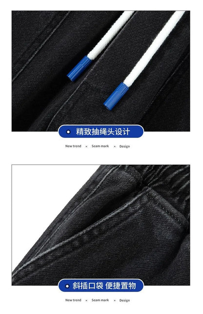 Spring and Autumn New Classic American Retro Loose Tight Leg Pants for Men's Casual Sports Large Size High Quality Jeans