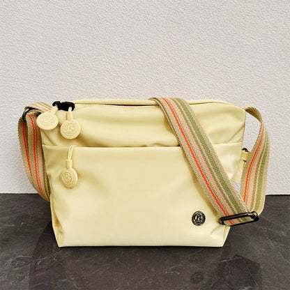 Ultra-light Nylon Crossbody Bag for Women Adjustable Wide Strap Lightweight Women's Bag Zipper Closure Stylish Messenger Bag
