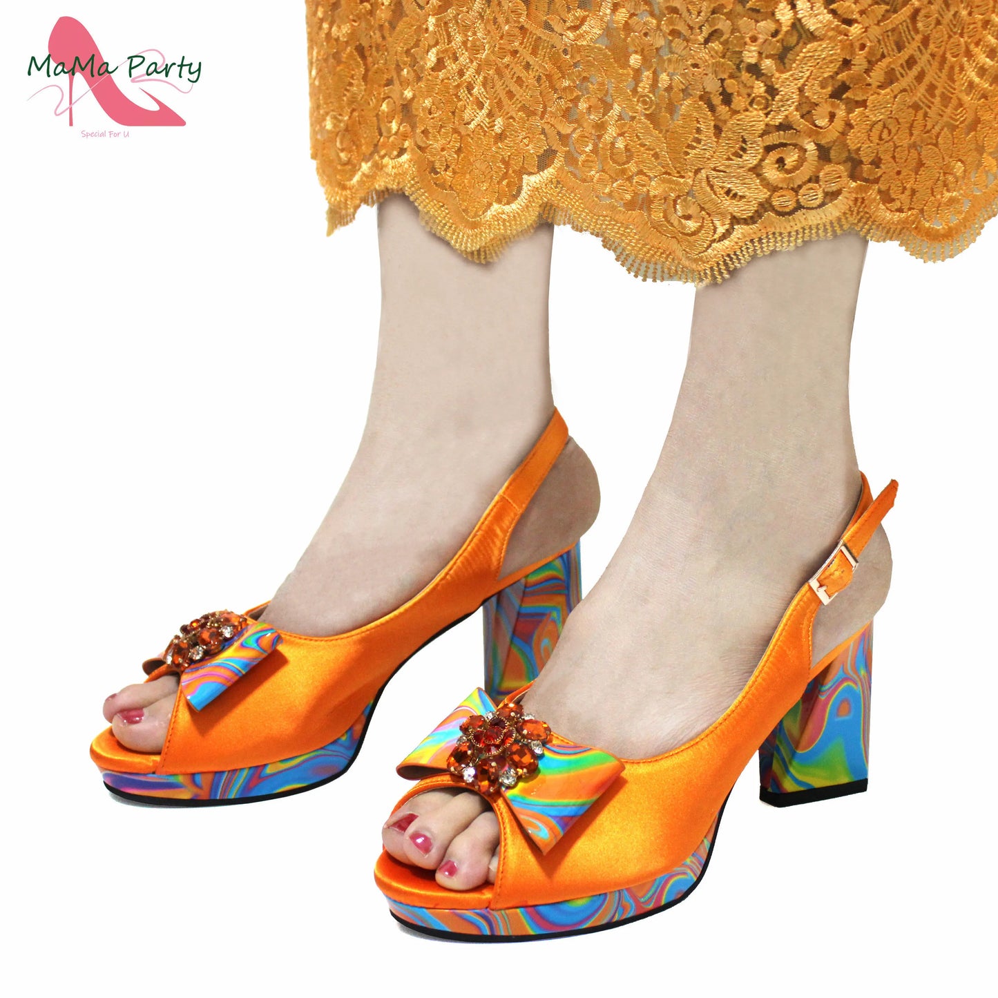 Red Color Italian Design Shoes Matching Bag Set Super High Heels Pumps for Garden Party