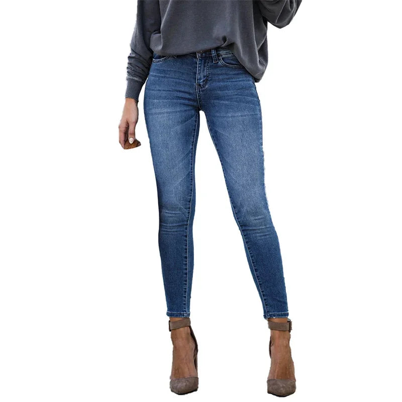 Women Comfortable Casual Skinny Denim Pants