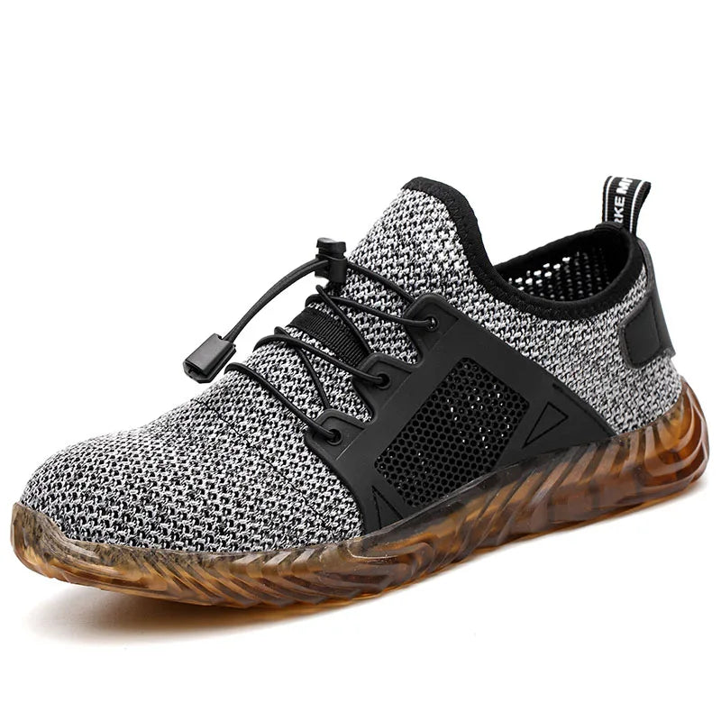 Safety Shoes Men With Steel Toe Cap Anti-smash Men Work Shoes Sneakers Light Puncture-Proof Indestructible Anti-smash Shoes