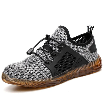 Safety Shoes Men With Steel Toe Cap Anti-smash Men Work Shoes Sneakers Light Puncture-Proof Indestructible Anti-smash Shoes