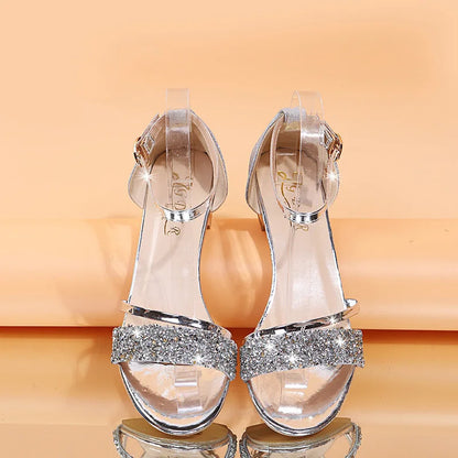 Fashion Women's Sandals Gold and Silver Low Heel Casual Shoes Women Open Toe Summer Light Fashion Women's Shoes