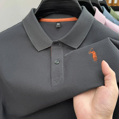 Luxury brand 100% cotton short sleeve polo shirt summer new trend Paul pony embroidery T-shirt business golf casual men's wear