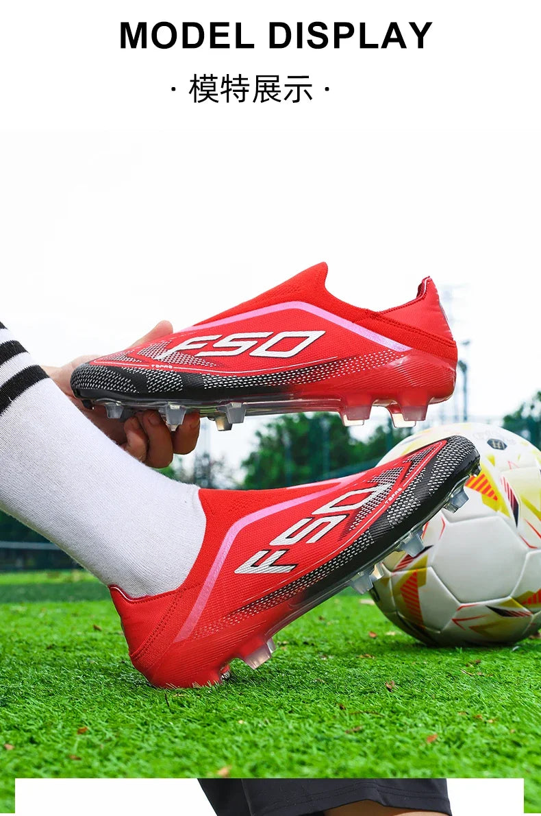 New Men Football Boots High-quality Soccer Shoes Sneakers Match Indoor Non-Slip Grass Cleats Mid-top Light Hot-selling Outdoor