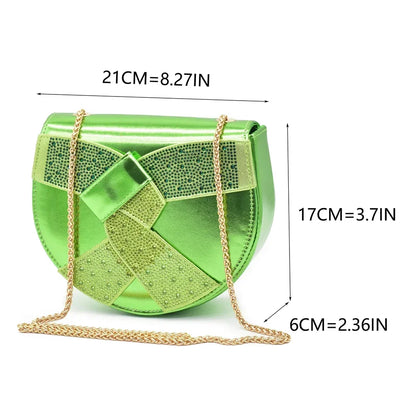 Fashion Italian Shoes and Bag Set for Women Full Rhinestone High Heels Wedding Shoes for The Bride African Bag and Shoe Sets