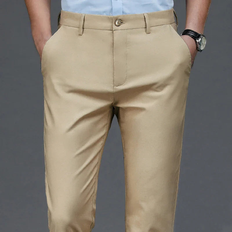 Mens Dress Pants Stretch Smart Fomal Pants Men's Trousers Black Blue Suit Pants Spring Summer Wedding Pants