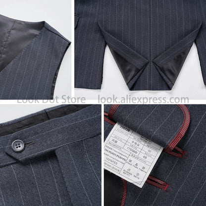 Trajes Musculosos para Noivos 2025 Tamanhos EUA Alfaiataria 3D Italiana TR para Ombros Largos Conjunto de Casamento e Negócios com Calças Ajustáveis