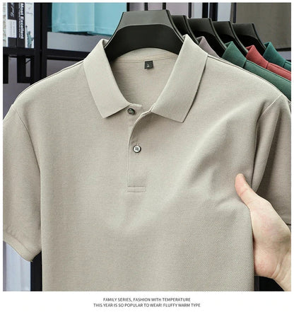 20 Colors Men's 100% Cotton Polo Shirt - Summer Casual Breathable Tee,Ideal for Golf and Sports,Business Casual,Silk-Like Finish
