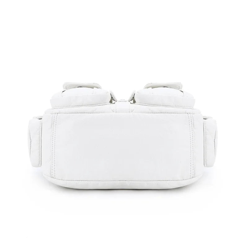 Vintage Bag Women Small Handbags Satchel Top-handle Handbag PU Shoulder Bag Dumpling Pack Multi-pockets Shoulder Bags
