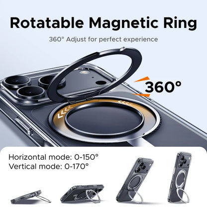 iPhone 17 Pro Max 360° Magnetic Stand Case Cover for iPhone 17pro for Magsafe Rotatable Magnet Kickstand Case