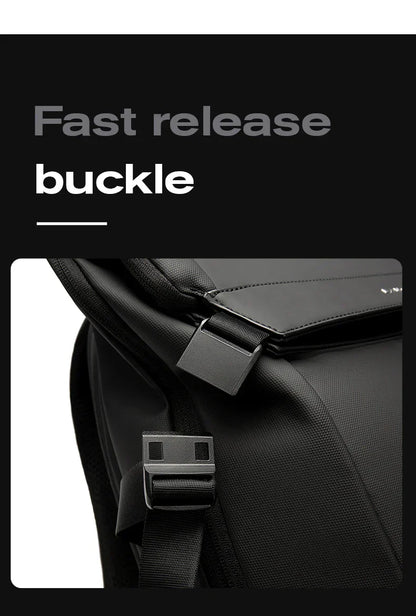 Men Fashion Backpack 15.6 inch Multifunctional Waterproof Backpack Daily Travel Bag Casual School Rucksack with Buckle
