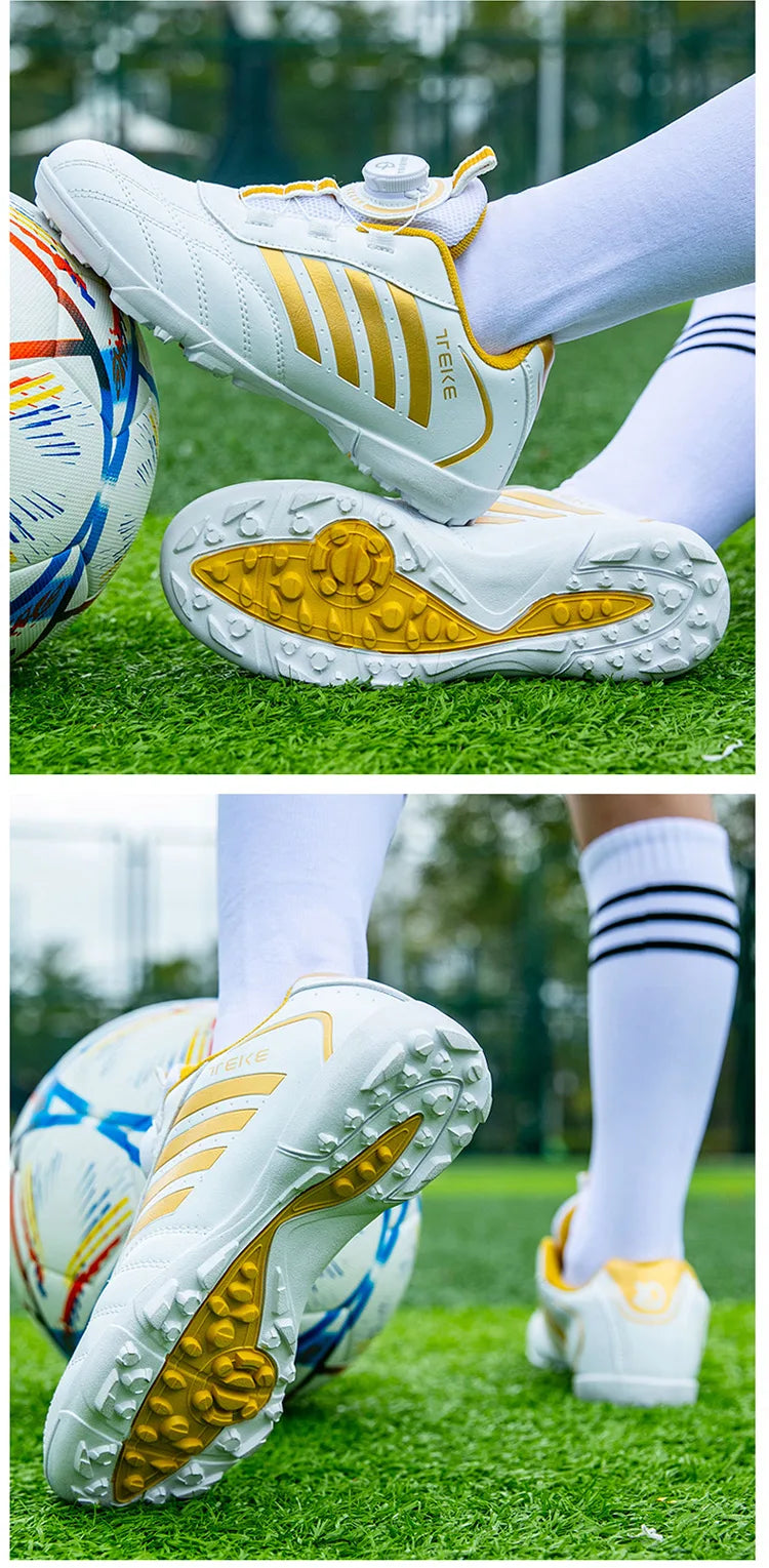 New Kids Soccer Shoes School Football Boots Boys Girls Cleats Grass Sneakers Child Outdoor Athletic Training Sports Footwear