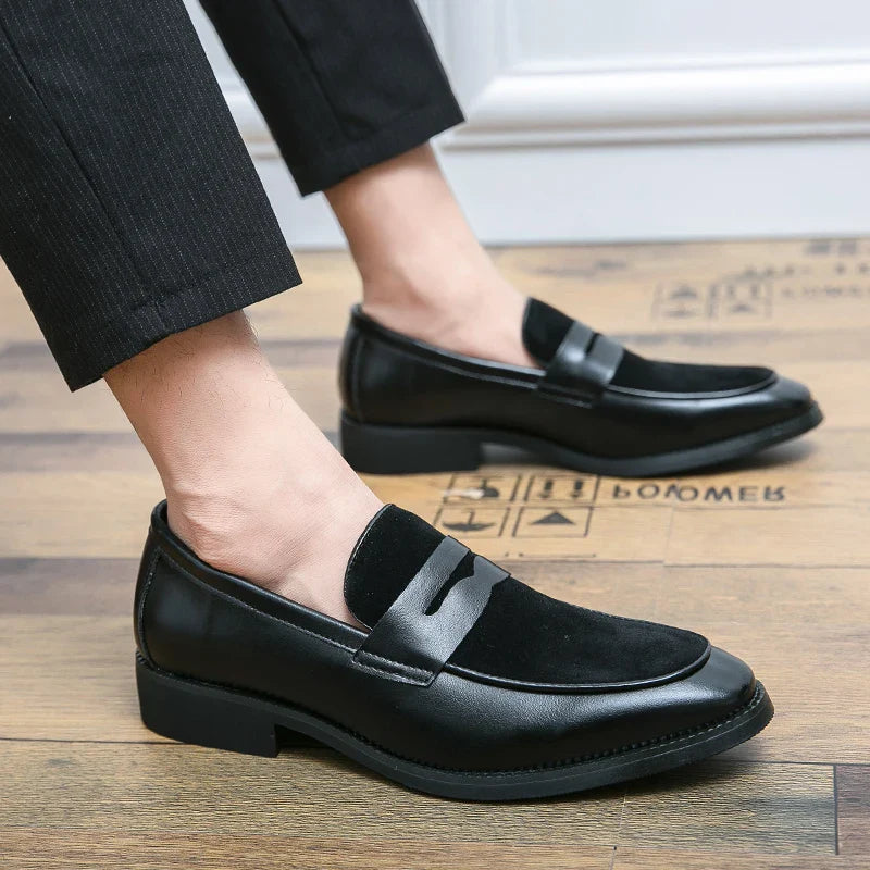 Mens Leather Designer Brand Casual Classic for Men Smile Breathable Office Loafers Formal Business Footwear Dress Shoes Flats 48