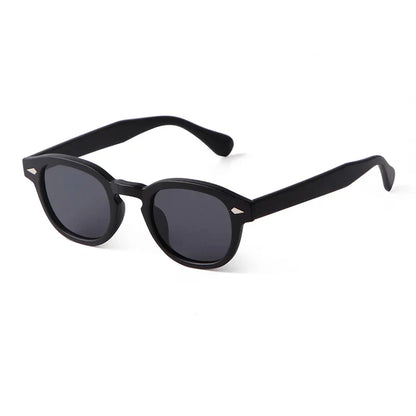Fashion Transparent Blue Round Sunglasses Women Men 2024 Retro Rivet Tortoise Small Square Sun Glasses UV400 Lunettes De Soleil