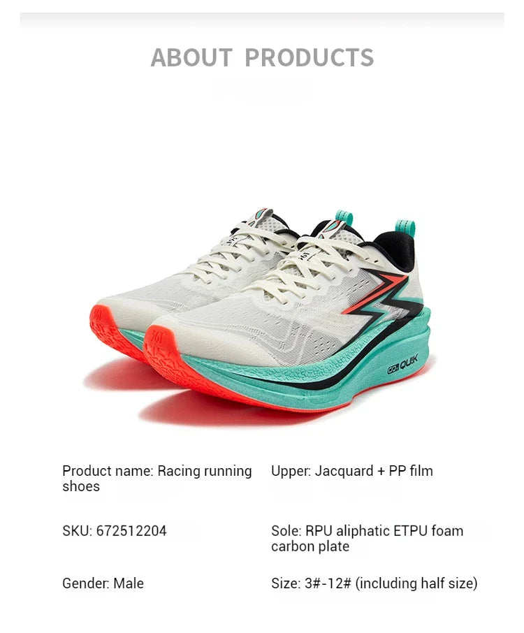 Degrees Flame 4.0 MIX Men Running Shoes Carbon Plate Racing Marathon Stable Rebound Wear-resistant Male Sneakers 672512204