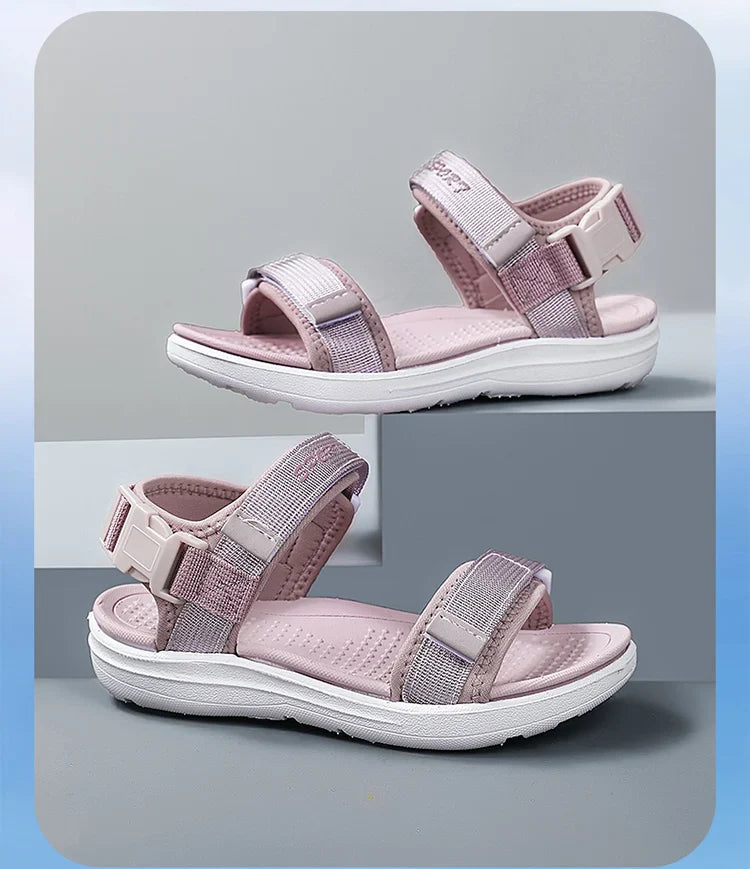 Lightweight Kids Sandals Summer Quick-Dry Breathable Beach Shoe Non-Slip Outdoor Sport Walking Sandals for Boys Girls Size 30-38