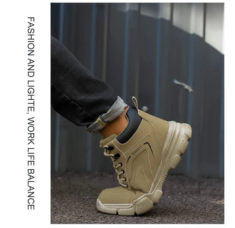 Safety Protective Boots Work Safety Shoes Men Winter Safety Boots Anti-puncture Work Shoes Steel Toe Work Boots Indestructible