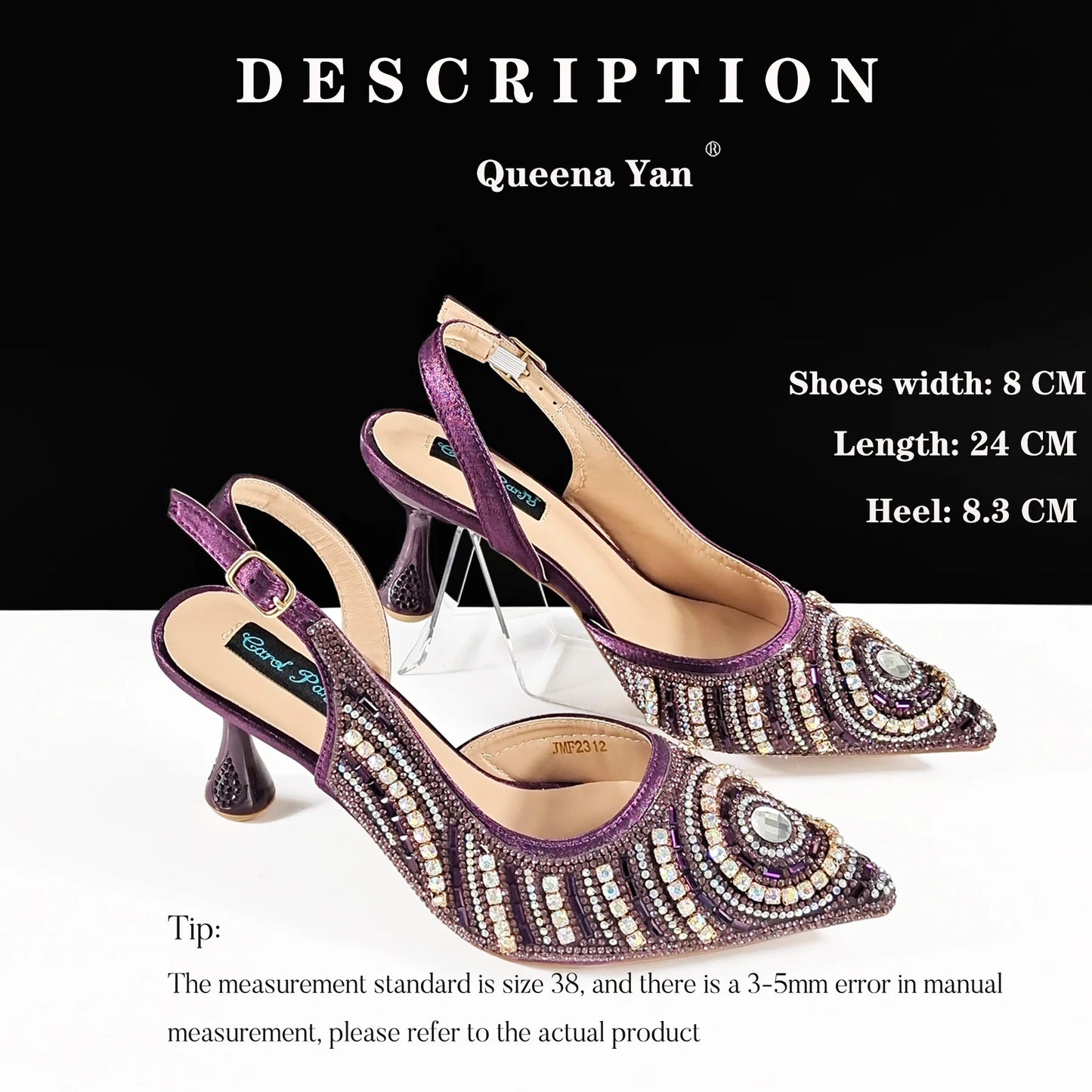Newest INS Style Elegant High Heels Pointed-Toe Nigeria Popular Design African Ladies Shoes And Bag Set