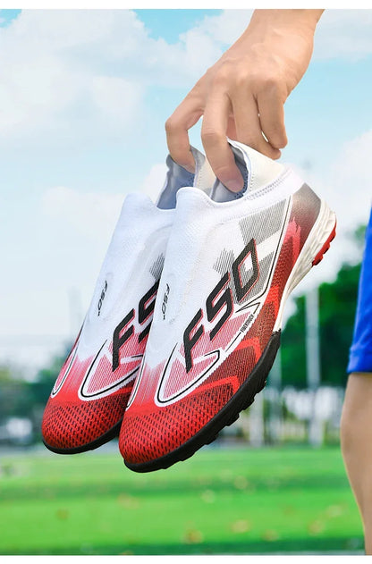 Men Professional TF Soccer Shoes Resistant Casual Grass Studded Male Non Slip Fast Foo451·a
