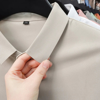 New Polo Shirt For Man Summer Short Sleeves Lapel Printing Trend Brand T-Shirt Business Leisure Ventilate Versatile Men's Wear
