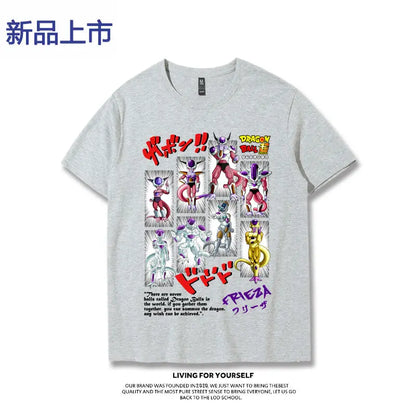T-shirt Sun Wukong Vegeta Demon Buo Frisa Super Trendy Versatile Summer Short Sleeve Men's Fashion Top