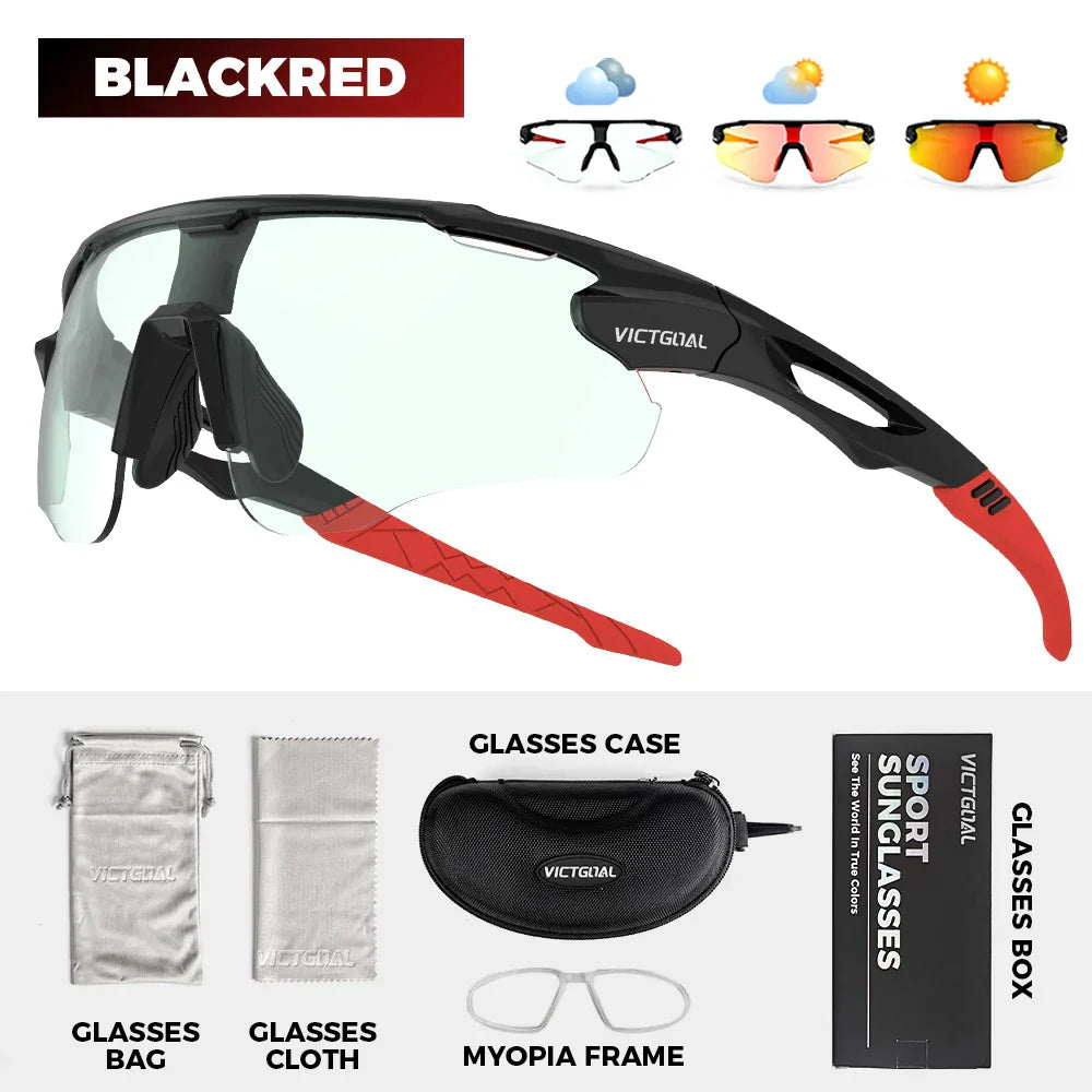 Photochromic Cycling Sunglasses for Men Women Sports UV400 Protection Bicycle Eyewear MTB Mountain Road Bike Eyeglass