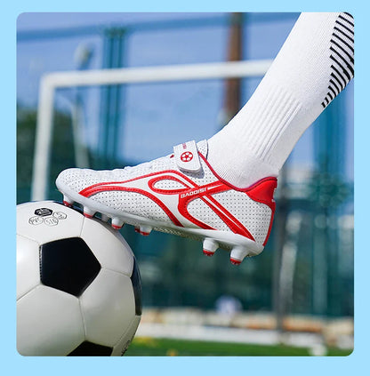 Kids Unisex Soccer Shoes Boys Grils Football Boots Non-Slip Training Indoor Outdoor Athletic Shoes Breathable Ultralight Sports