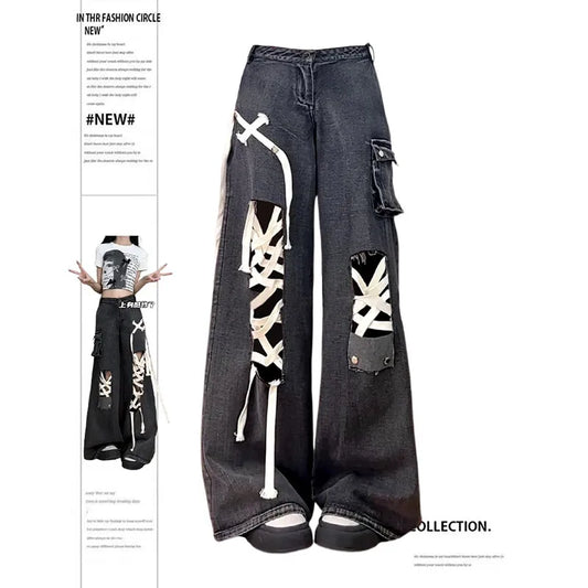 Women Jeans Oversize Hip-hop Fashion Vintage Streetwear