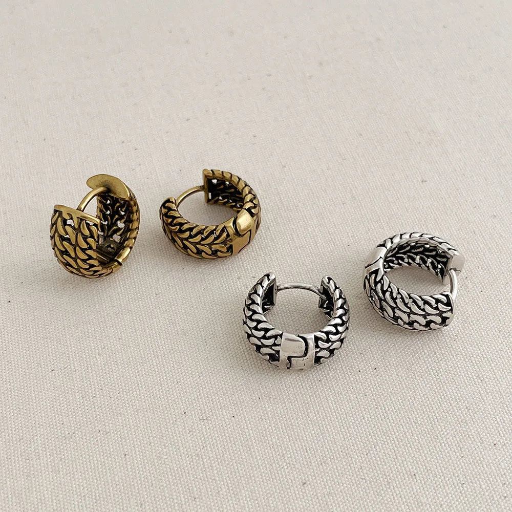 Fashion Jewelry Sweet Korean Temperament Metal Geometric Hoop Earrings For Women Party Gifts Simply Design Accessories