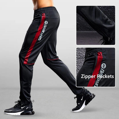 Men Sport Pants Running Pants With Zipper Pockets Soccer Training Jogging Sports Trousers Fitness Football Leggings Sweatpants