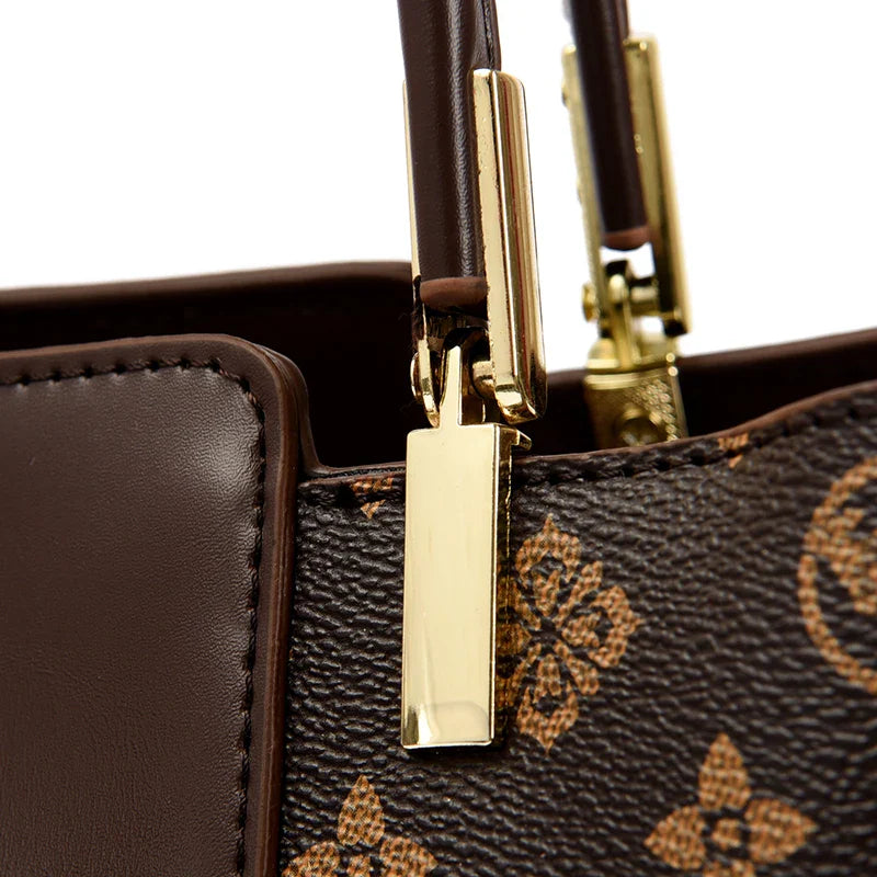 Luxury Handbag Fashion Print Large Capacity Soft Leather Women Shoulder Crossbody Bag Leisure Designer Ladies Purses and Handbag