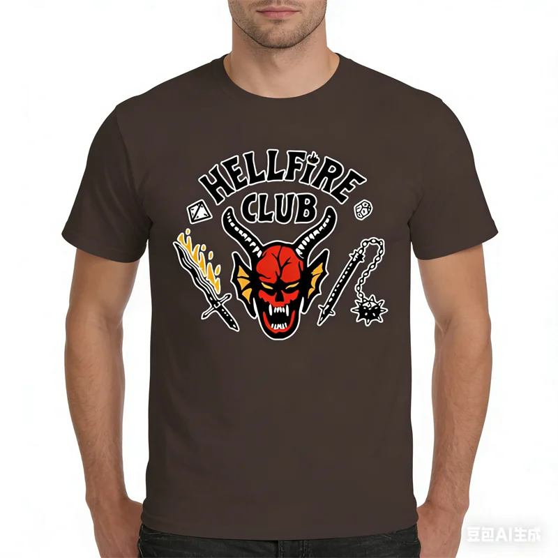 Hot Selling Fashion New Men's T-shirt 3D Wild Devil Style Printed Short Sleeve Tops Casual Men's and Women's Large Siz Clothing