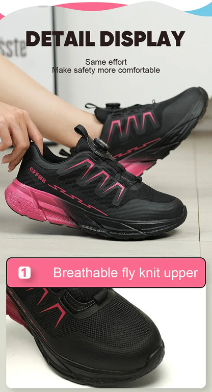 Work Safety Shoes For Women Breathable Indestructible Boots Non-slip Industrial Construction Shoes Footwear Breathable Sneakers