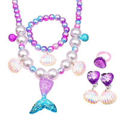 Mermaid Costume for Girl Long Sleeve Girls Dress Carnival Evening Party Dresses Kids Halloween Birthday Prom Dress Up Clothes