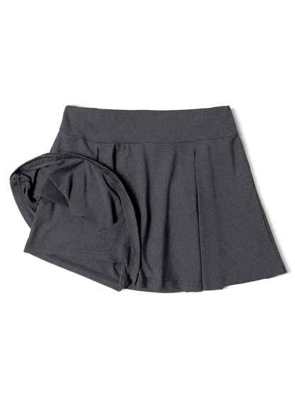 Women's Solid Color Skort  Summer Lightweight High Waisted Slimming Casual Wide Leg Versatile for Work Straight Cut Solid