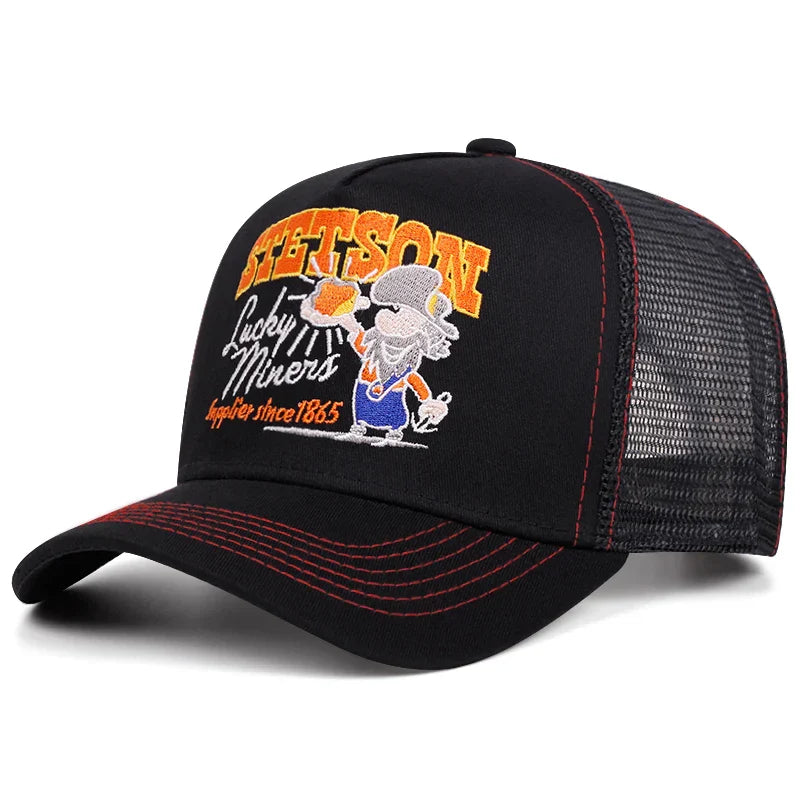 2025 Creative New Truck Hat STETSON Nuggets Net Hat Outdoor Sports Skateboard Hat Daily Leisure Wear Sunshade Hat Baseball Hat