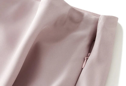 Temperament Elegant Satin Fishtail Skirt Mujer Faldas Vintage Maxi Skirts Women Party Wear Vestido De Festa Fashion Clothes