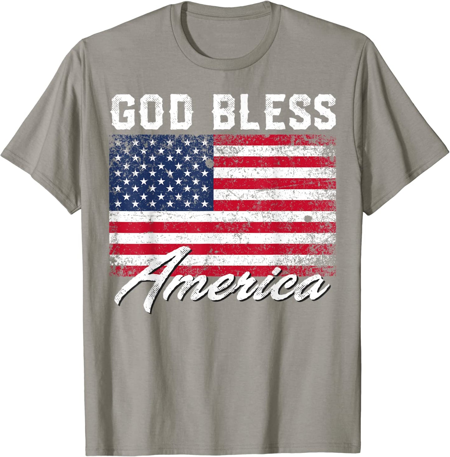 God Bless America USA Flag 4th of July Patriotic T-Shirt Men Women Graphic T Shirts Cotton Casual Daily Four Seasons